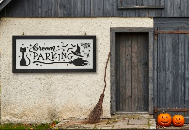 Broom Parking Layered Wall Sign