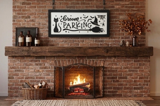 Broom Parking Layered Wall Sign