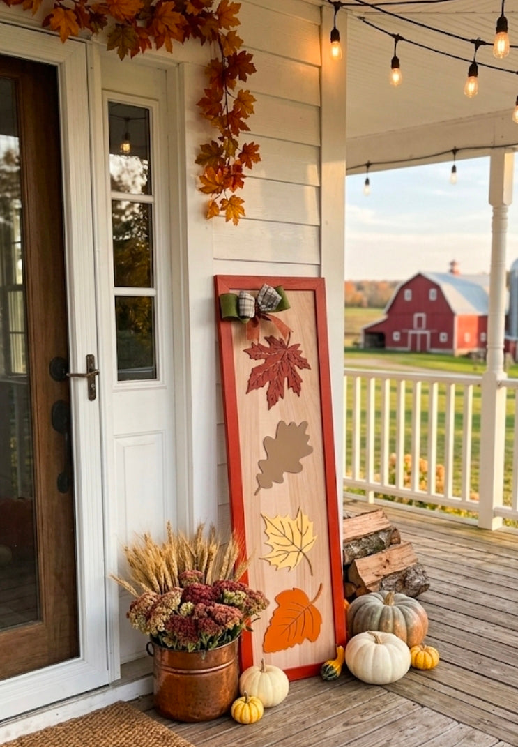 Autumn Leaves Porch Leaner